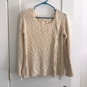 Cream Anthropologie sweater
